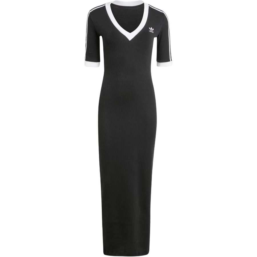 Adidas Originals Adicolor 3-Stripes Knit V-Neck Dress