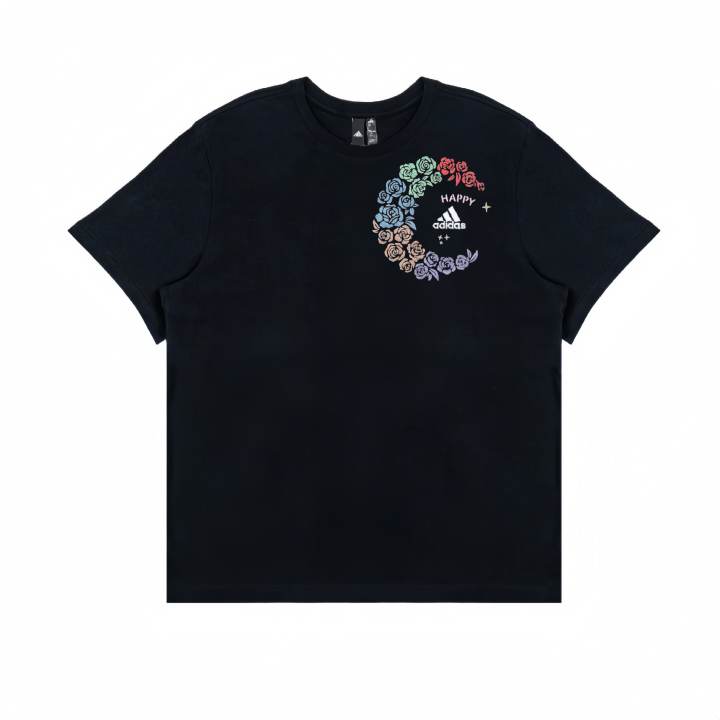 Adidas Adidas T Shirts Unisex Black Crew Neck Straight Fit