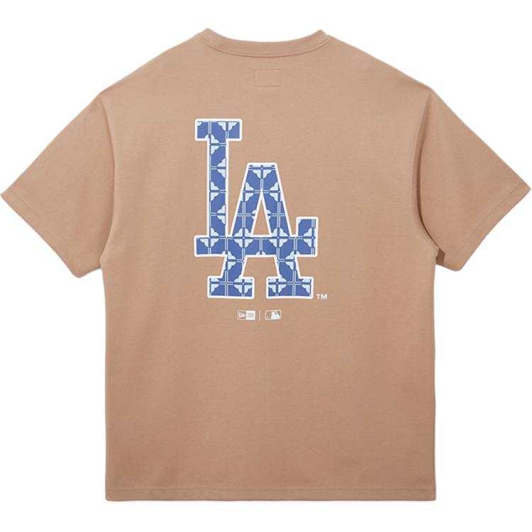 New Era T Shirts Unisex Khaki Crew Neck Moderate