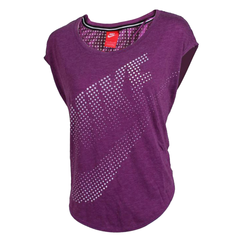 Nike Nike T Shirts Women's Purple Crew Neck Moderate