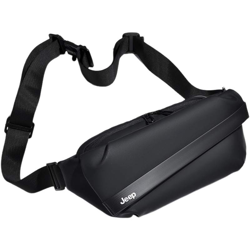Jeep PVC Crossbody Bag Men's Black