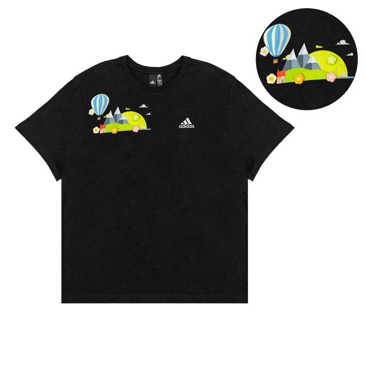 Adidas Adidas T Shirts Unisex Black Crew Neck Moderate Straight Fit