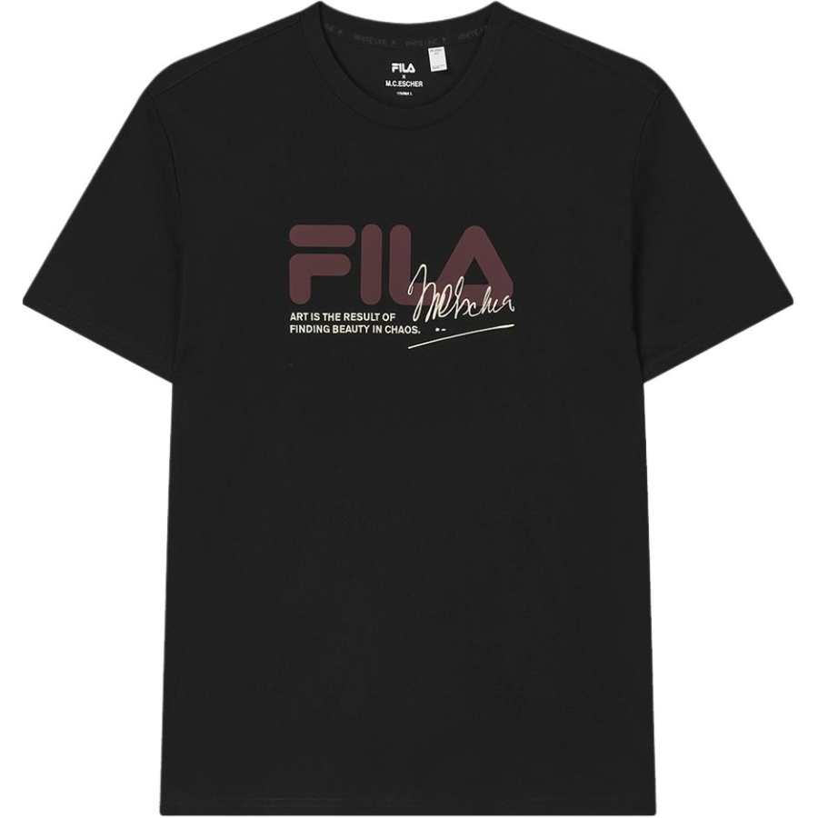 FILA x M.C.ESCHER Heritage SS25 T Shirt Men's Jet Black