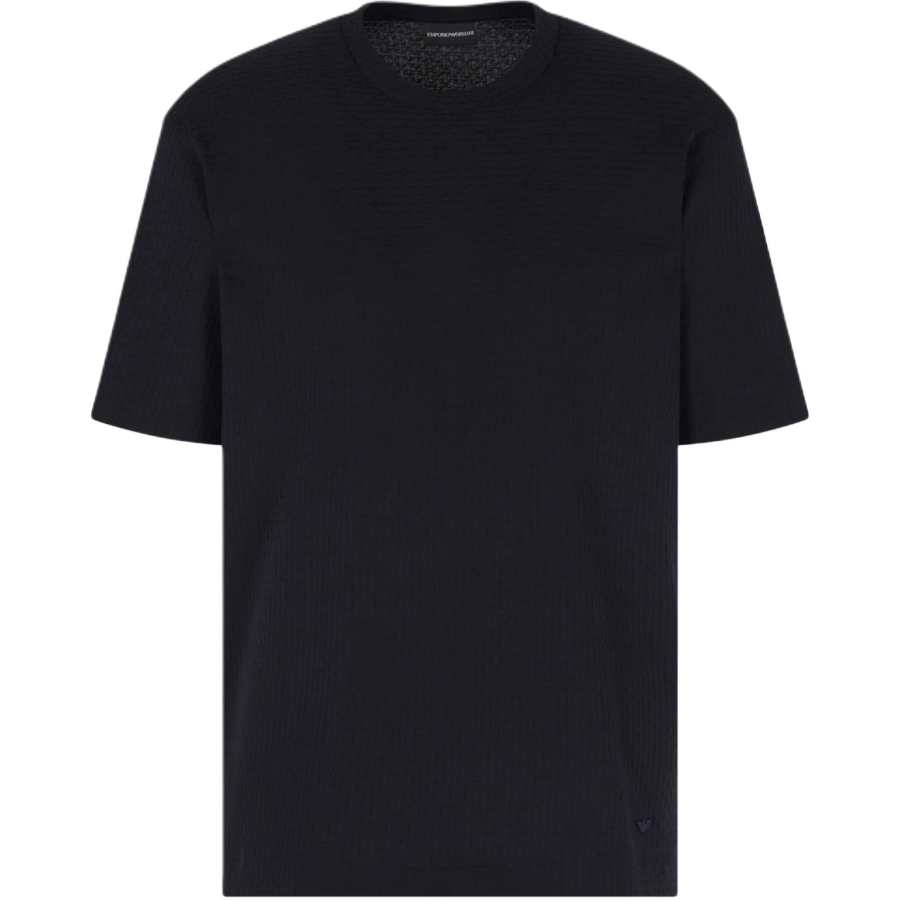Emporio Armani textured cotton T-shirt