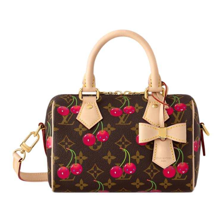 LOUIS VUITTON X Takashi Murakami Cherry Speedy Bandouliere 20 Brown Monogram