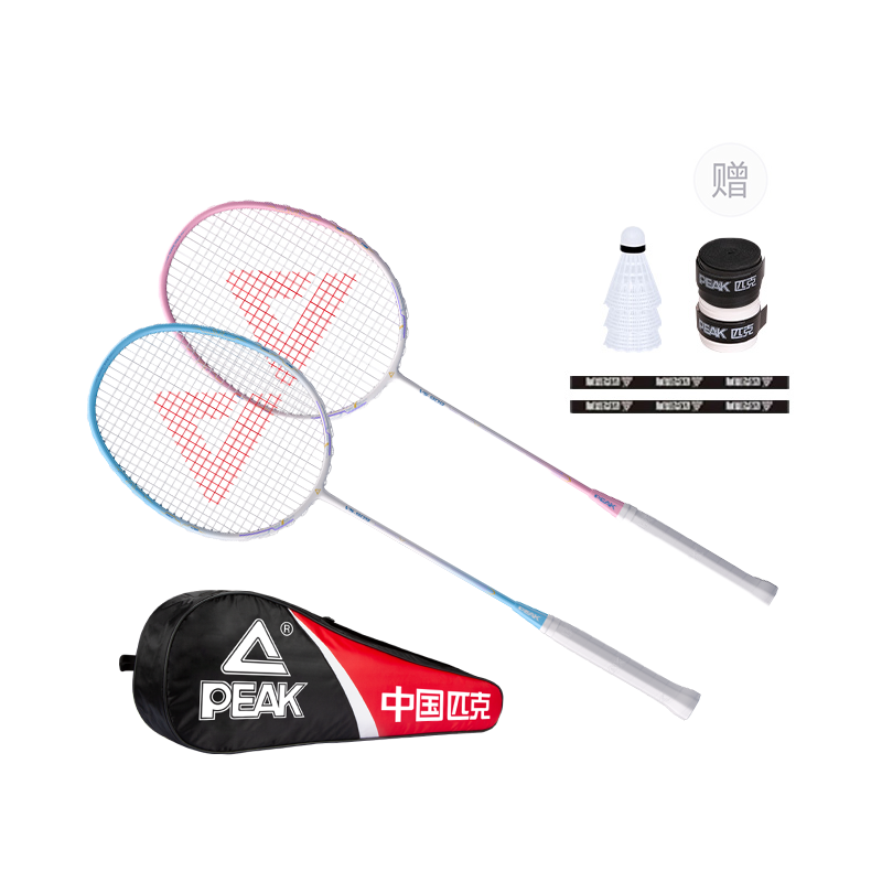 PEAK Ultra Light Carbon Badminton Racket Good Looking Offensive Type Heavy Head, Stiff Shaft Entry level Unisex 4U/G5
