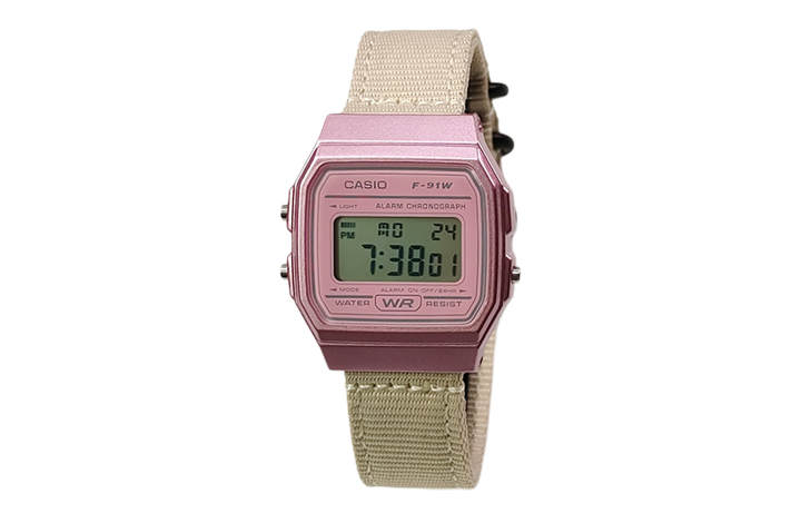 CASIO CASIO Custom Collection Quartz Movement Nylon Strap Watch Men's Watches Pink Watch Dial