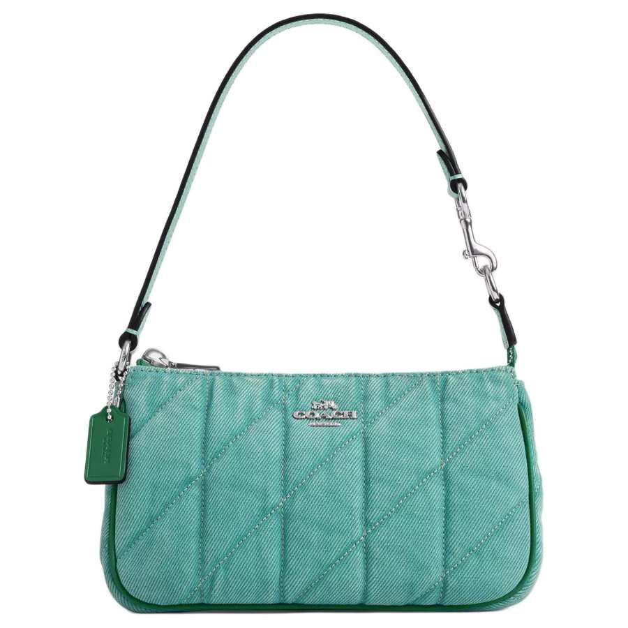 COACH Nolita Denim Handbag Small Women's Ivy Green
