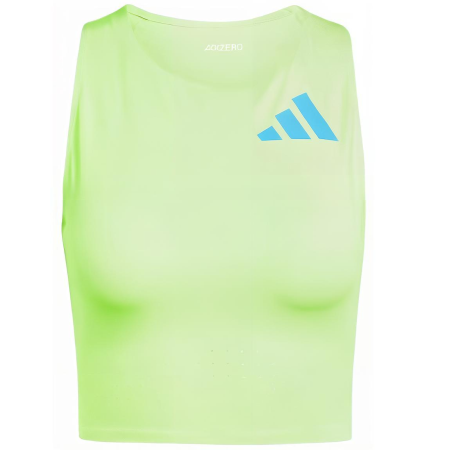 Adidas Adidas Adizero Road To Records Crop Top Sport Vests Women's Light Green