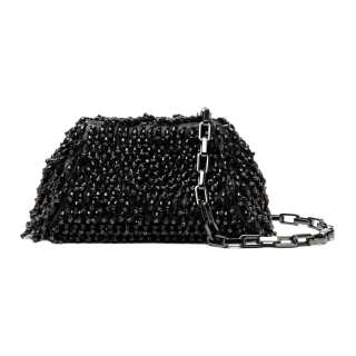 Self-portrait Self portrait Polyester One Shoulder Crossbody Clutch Women's Black