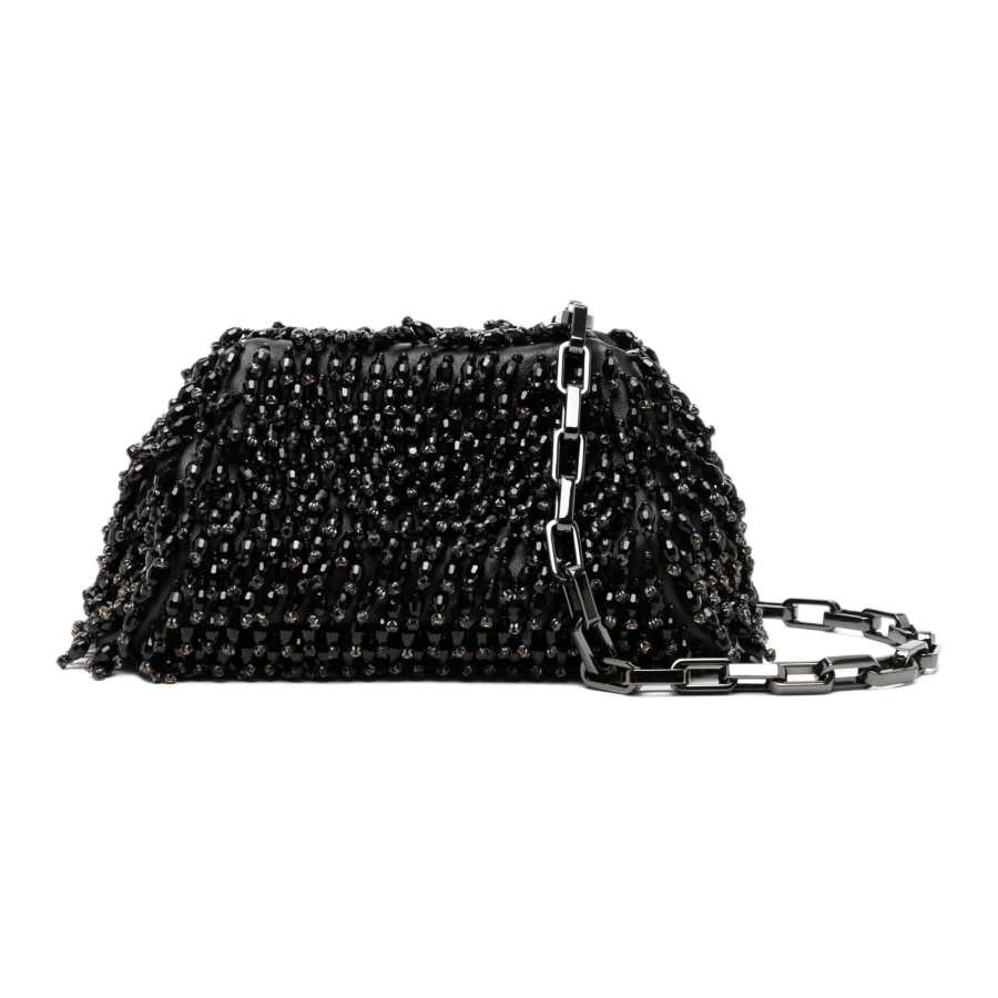 Self-portrait Self portrait Polyester One Shoulder Crossbody Clutch Women's Black