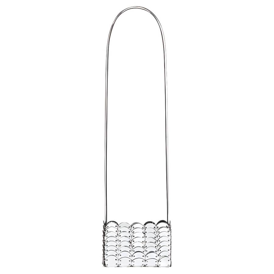 Paco Rabanne Pu Shoulder Bag, Crossbody Bag Small Women's Silver