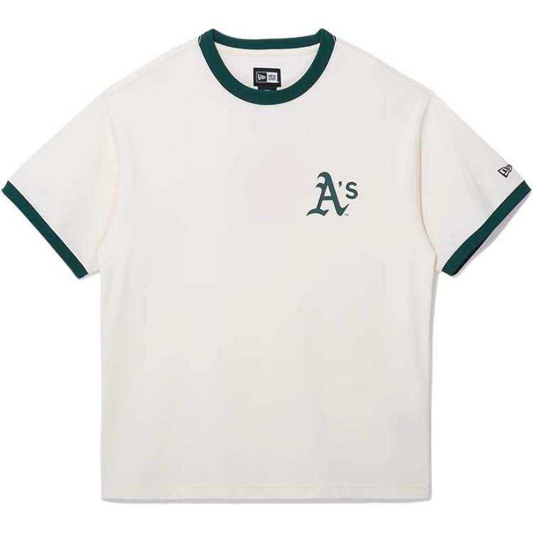 New Era T Shirts Unisex Ivory White Crew Neck