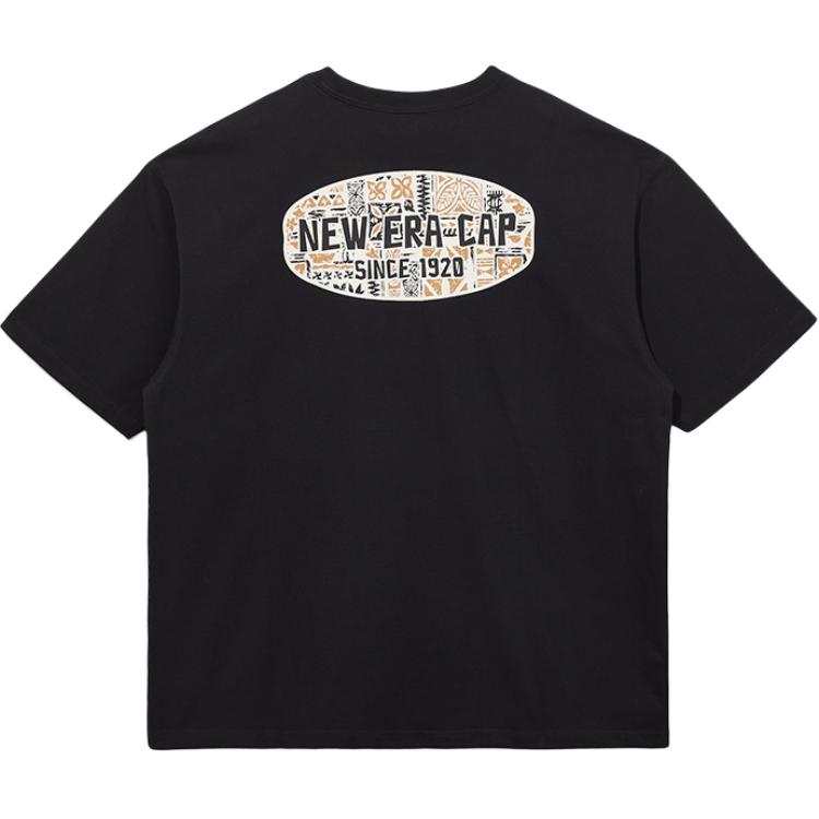 New Era T Shirts Unisex Black Crew Neck Moderate