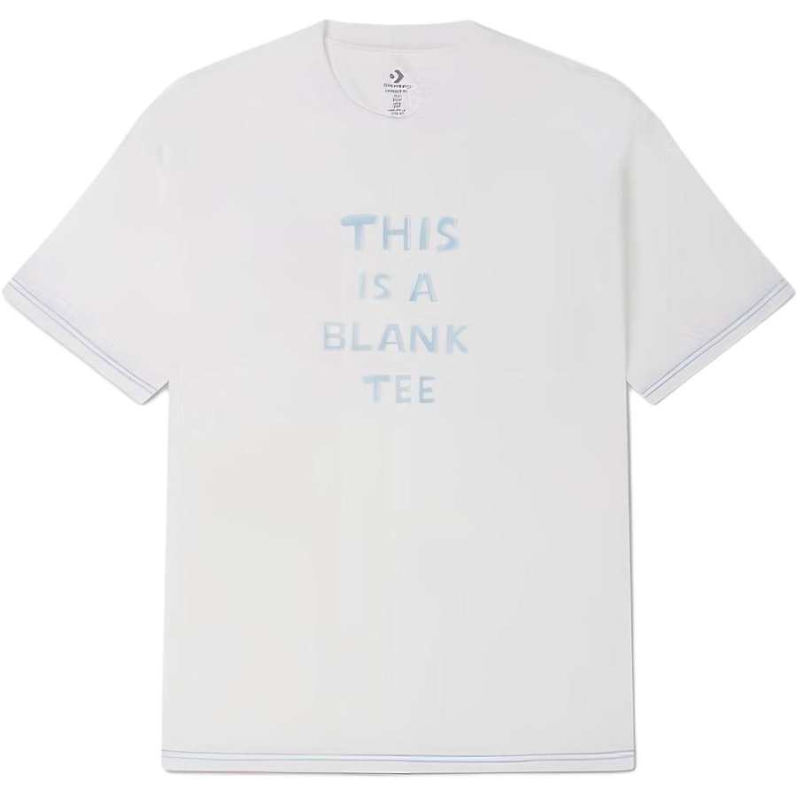 Converse T Shirts Men's White Crew Neck Moderate Straight Fit