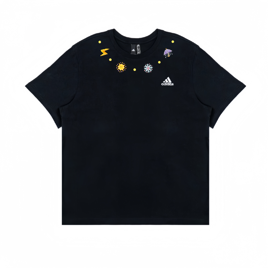 Adidas Adidas T Shirts Unisex Black Crew Neck Moderate Straight Fit