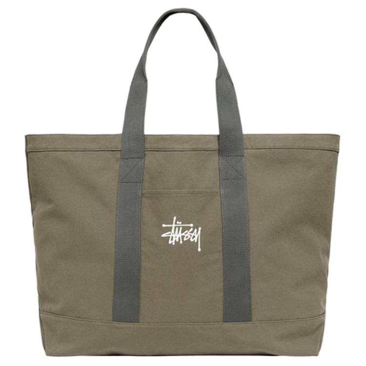 Stussy Fabric Tote Bag, Shopping Bag, Shoulder Bag Unisex Green