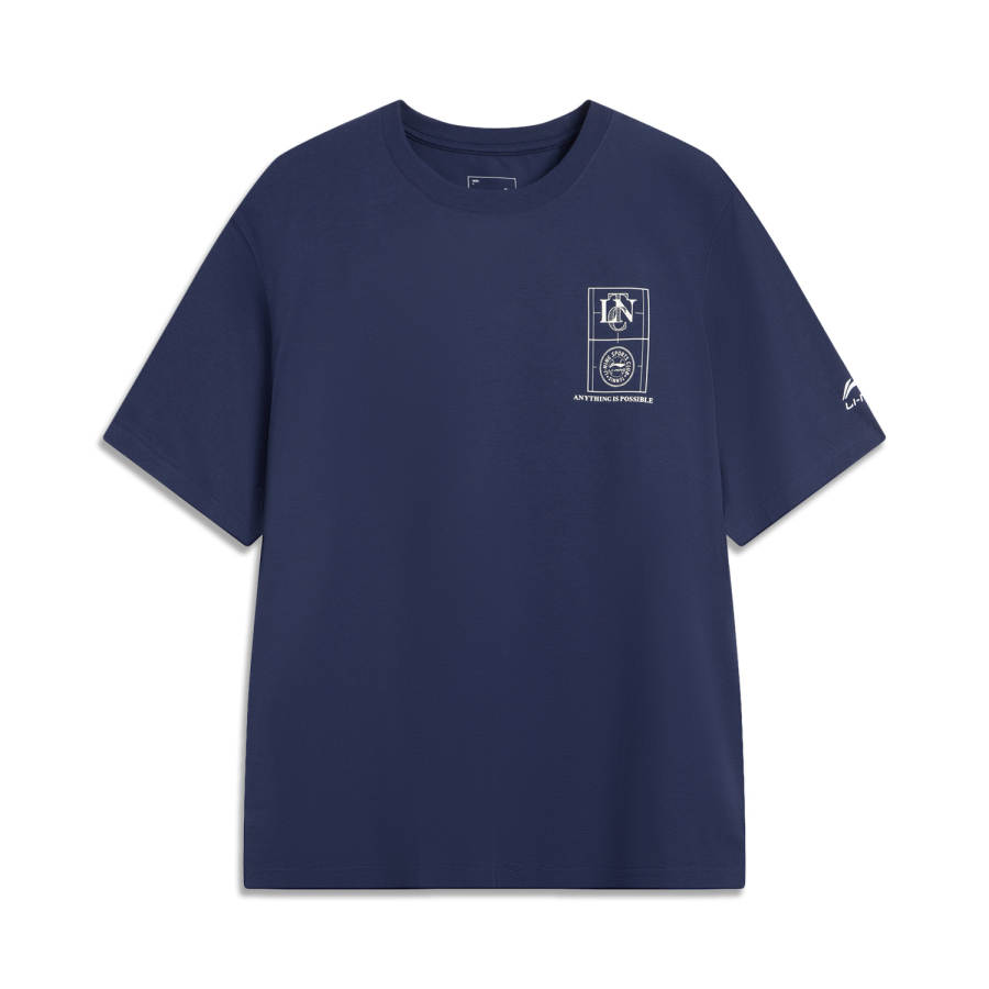 Li-Ning Li Ning Sports Life Collection T Shirt Men's Dark Ship Blue