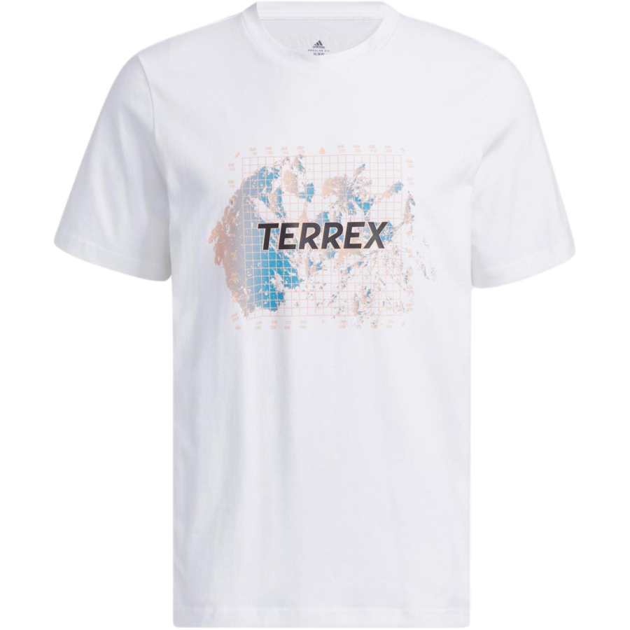 Adidas Adidas T Shirts Men's White Crew Neck Moderate Straight Fit