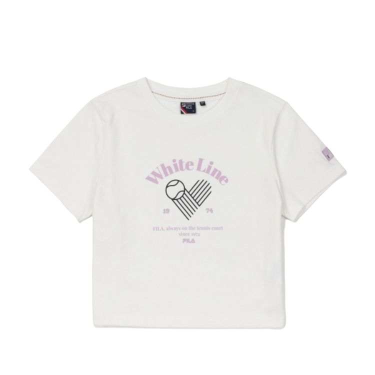 FILA T Shirts Women's Pink Crew Neck Moderate Other
