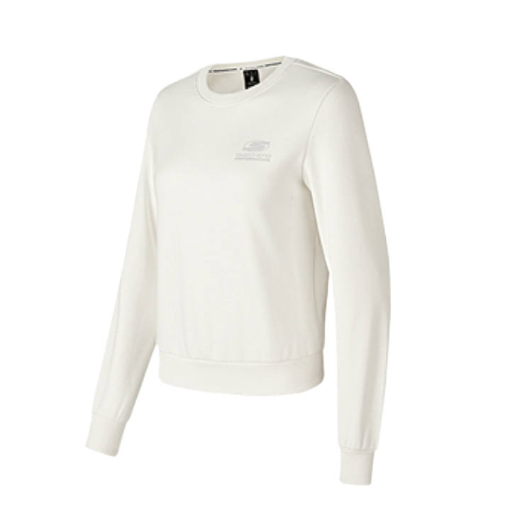 Skechers Comfortable Versatile Fleece Lined Knitted Fabric Pullover Sweatshirt Women's