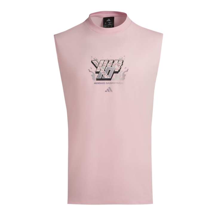 Adidas Adidas Tank Tops Men's Clear Pink Crew Neck Moderate Other