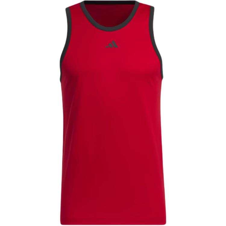Adidas Adidas Tank Tops Men's Scarlet Crew Neck Moderate Straight Fit