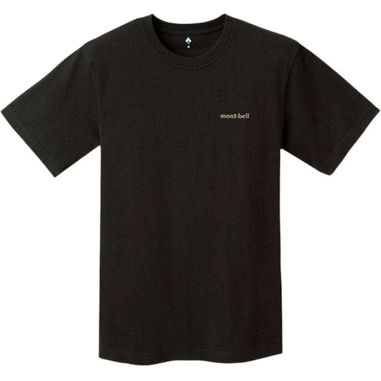 MONTBELL T Shirts Unisex Black Crew Neck Moderate