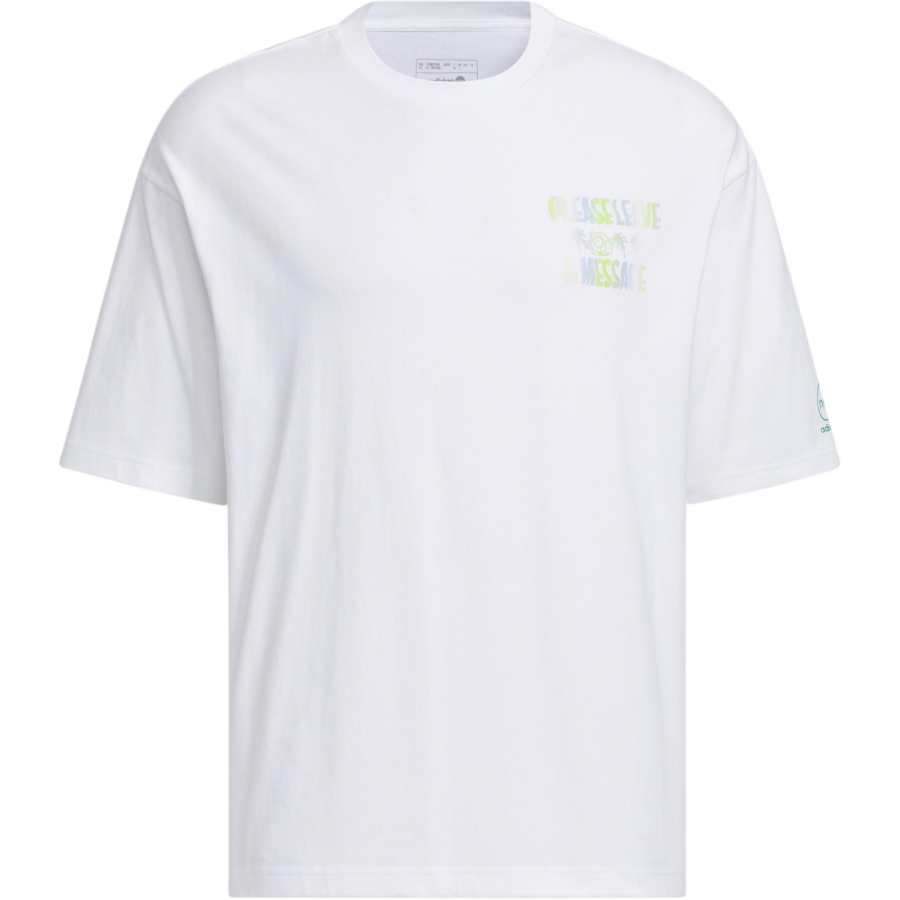 Adidas Neo T Shirts Unisex White Crew Neck Moderate Straight Fit