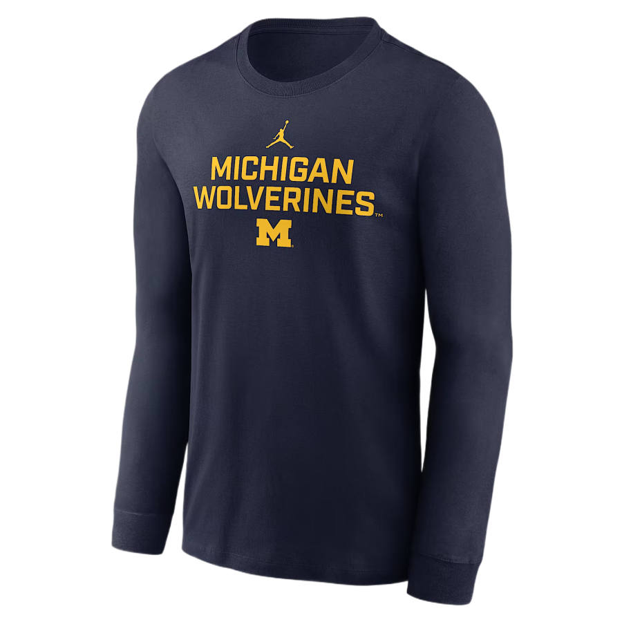 Jordan Jordan Michigan Sideline Men's Jordan Brand Dri-FIT College Long-Sleeve T-Shirt