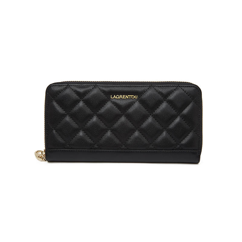LAORENTOU Cherished LAORENTOU Top Grain Cow Leather Wallet Women's Black