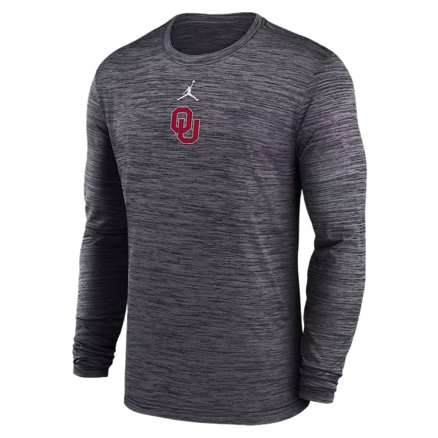Jordan Jordan Oklahoma Sideline Velocity Men's Jordan Brand Dri FIT College Long Sleeve T Shirt