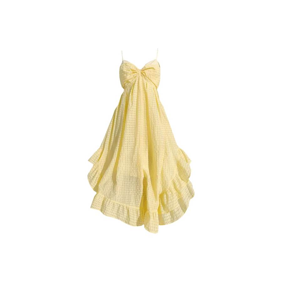 Qiuerle Slip Dresses Women's Halter Moderate Long