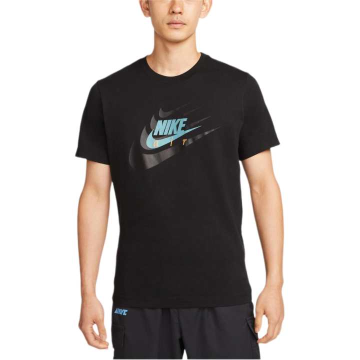 Nike Nike T Shirts Men's Black Crew Neck Moderate Straight Fit