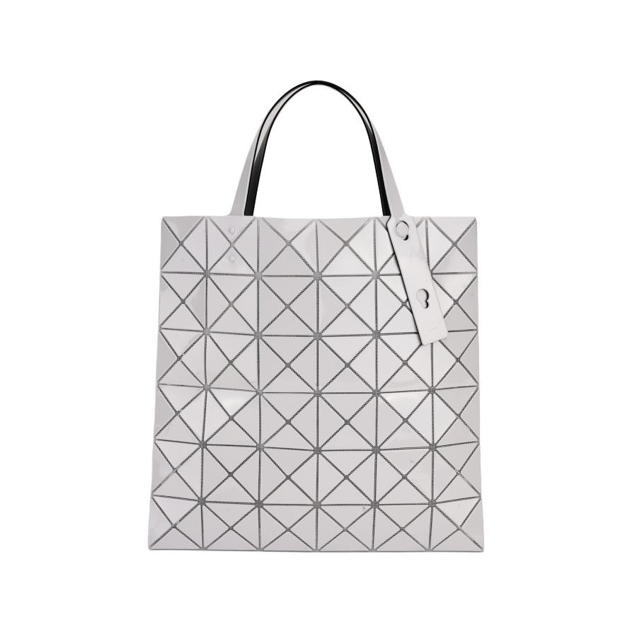 ISSEY MIYAKE PVC Resin Tote Bag, Shopping Bag, Handbag Women's Light Gray
