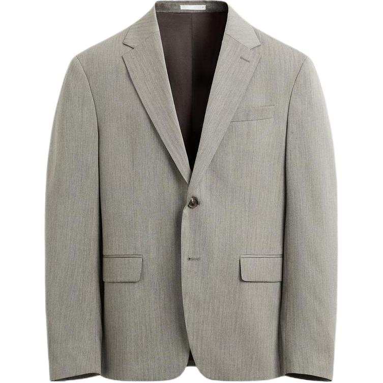 ZARA Business Suits Men's Brown/Dark Taupe Suit Collar Moderate Business Suit