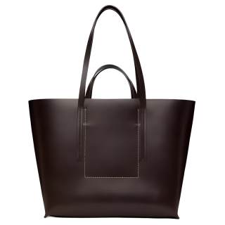RICK OWENS RICK OWENS/RO Leather Tote Bag, Shopping Bag, Shoulder Bag, Handbag Men's Dark Brown