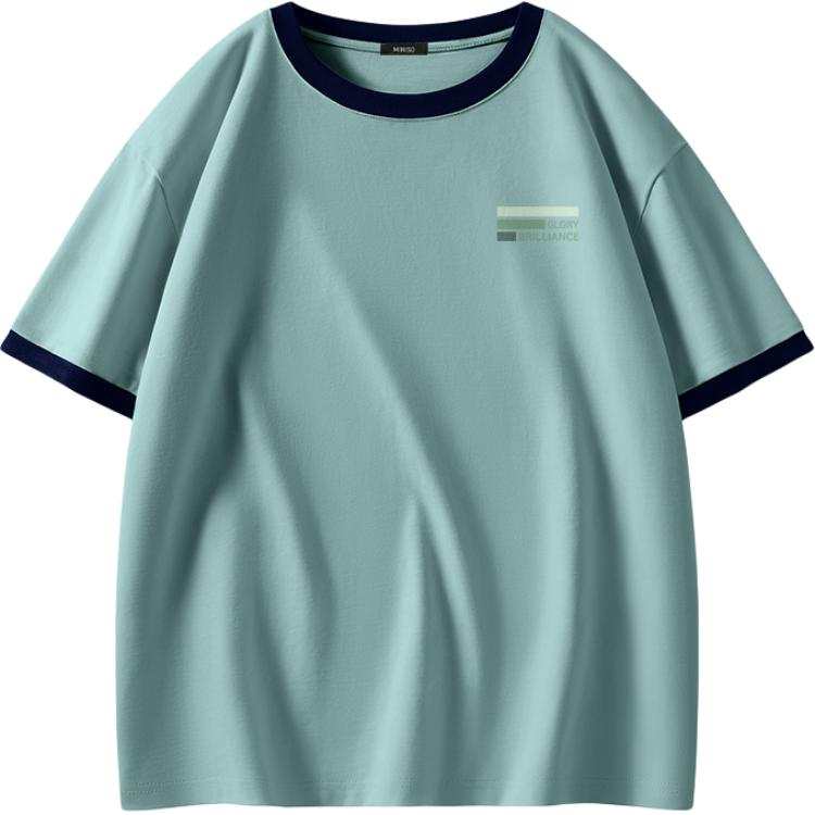 MINISO T Shirts Unisex Crew Neck Moderate Mock Two Piece