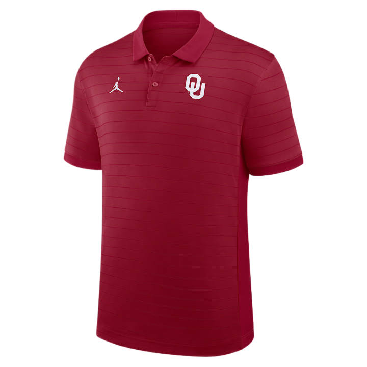 Jordan Jordan Oklahoma Sideline Victory Stripe Men's Jordan Brand Dri FIT College Polo