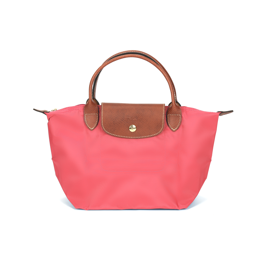 LONGCHAMP Le Pliage Canvas Dumpling Bag Handbag Small Women's Peach Pink