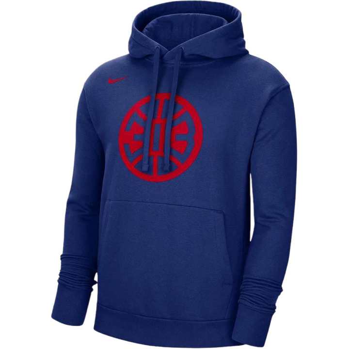 Nike Nike Nba Detroit Pistons Essential Fleece Pullover Loose Fit Hoodie
