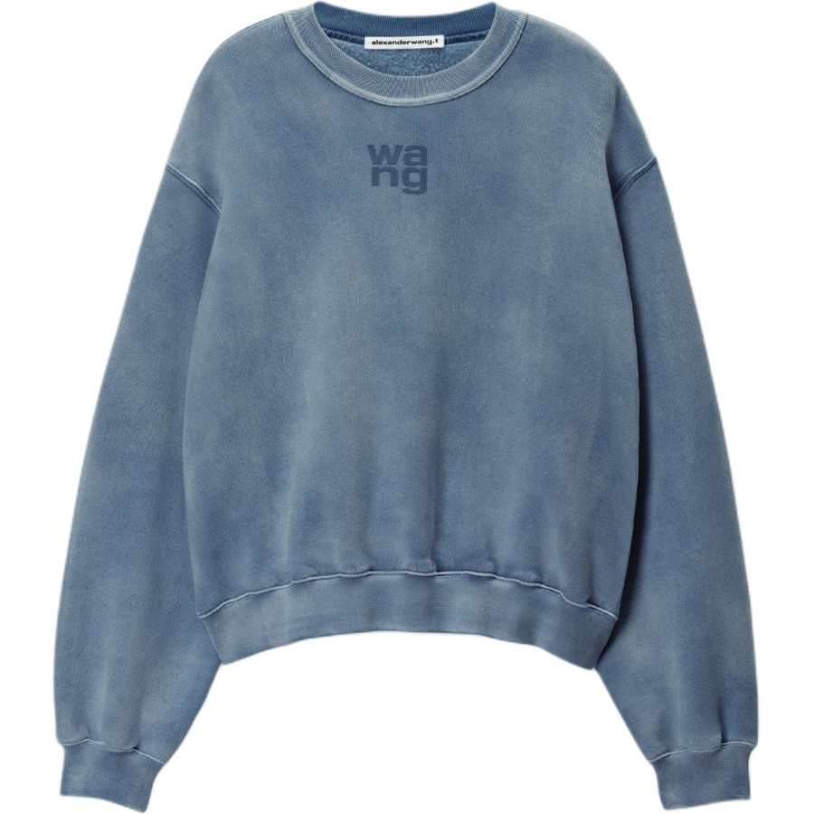 Alexander Wang T By Alexander Wang Logo Embossed Crewneck Sweatshirt