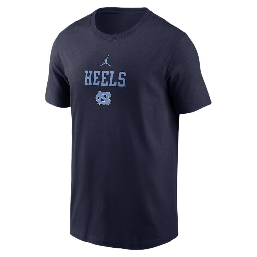 Jordan Jordan North Carolina 2-Hit Stacked Men's Jordan Brand College T-Shirt