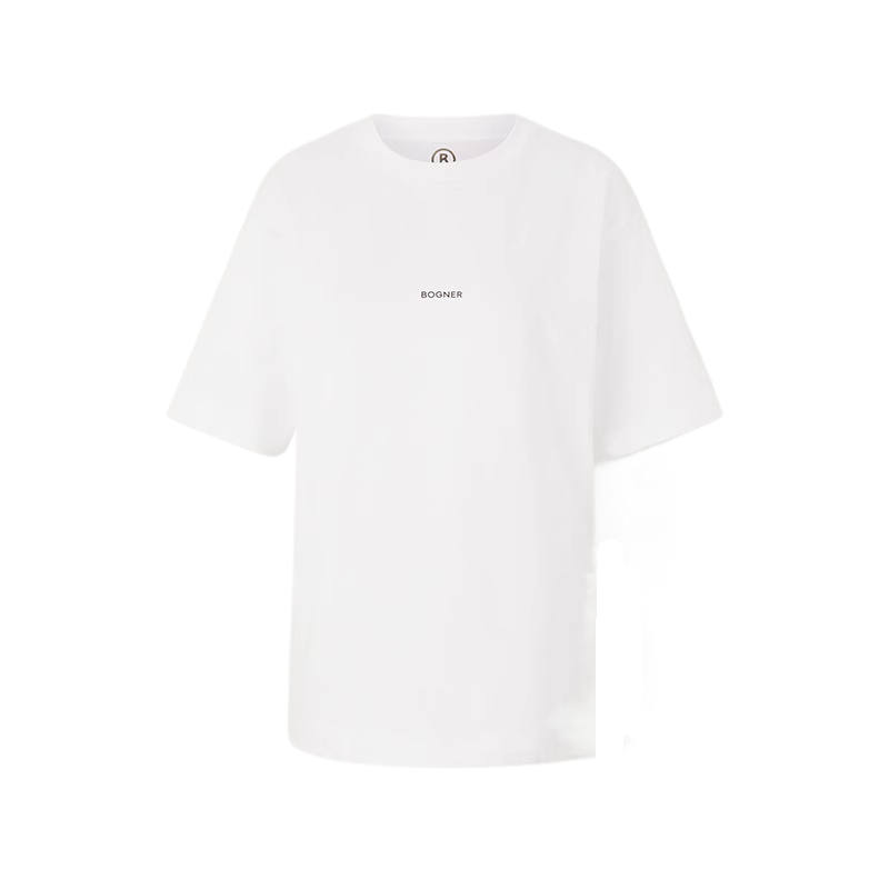 BOGNER T Shirts Women's Pure White Crew Neck Straight Fit