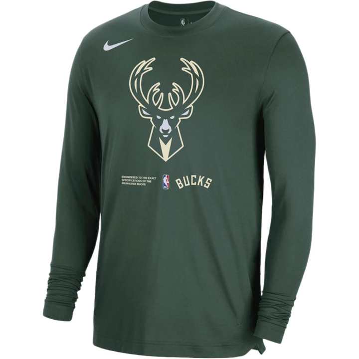 Nike Nike Nba Milwaukee Bucks Dri Fit Loose Fit Long Sleeve T shirt