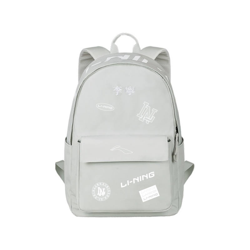 Li-Ning Li Ning Polyester Backpack Unisex Waterdrop Gray