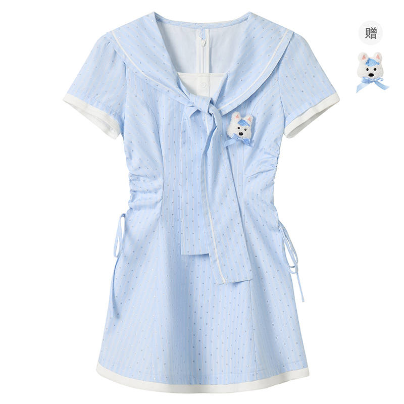 Fabric Pig Short Sleeved Dress Women's