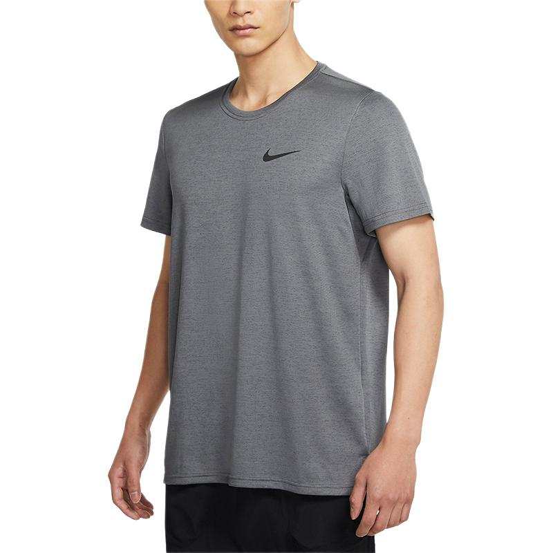 Nike Nike T Shirts Men's Gray Crew Neck Moderate Straight Fit