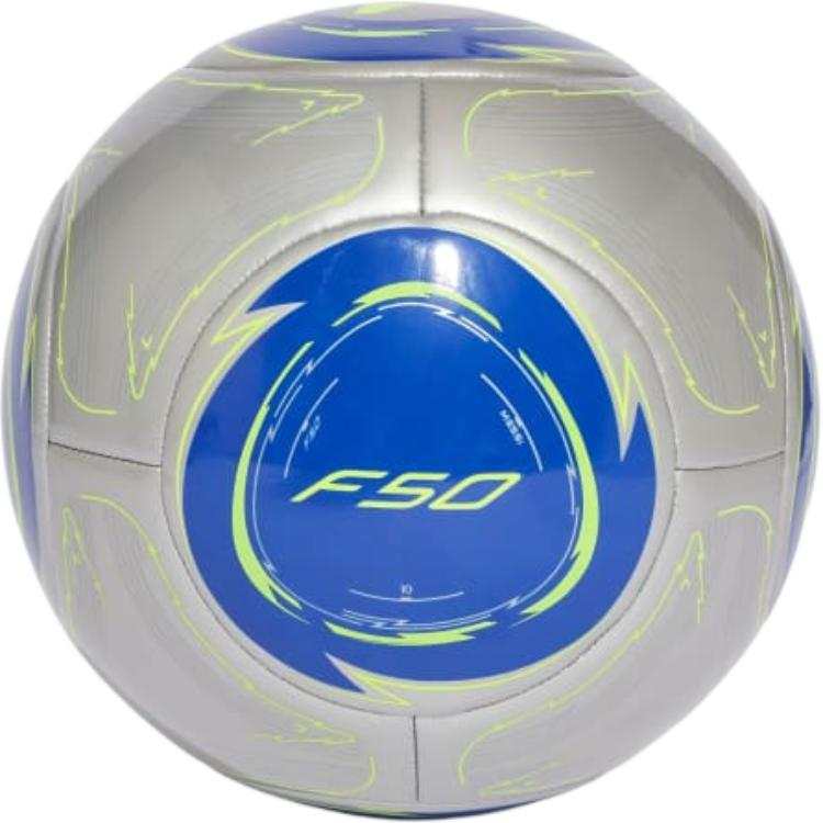 Adidas Adidas Size 5 Soccer Ball TPU Machine Stitched Soccer Ball Unisex Metallic Silver/Clear Blue/Sun Yellow