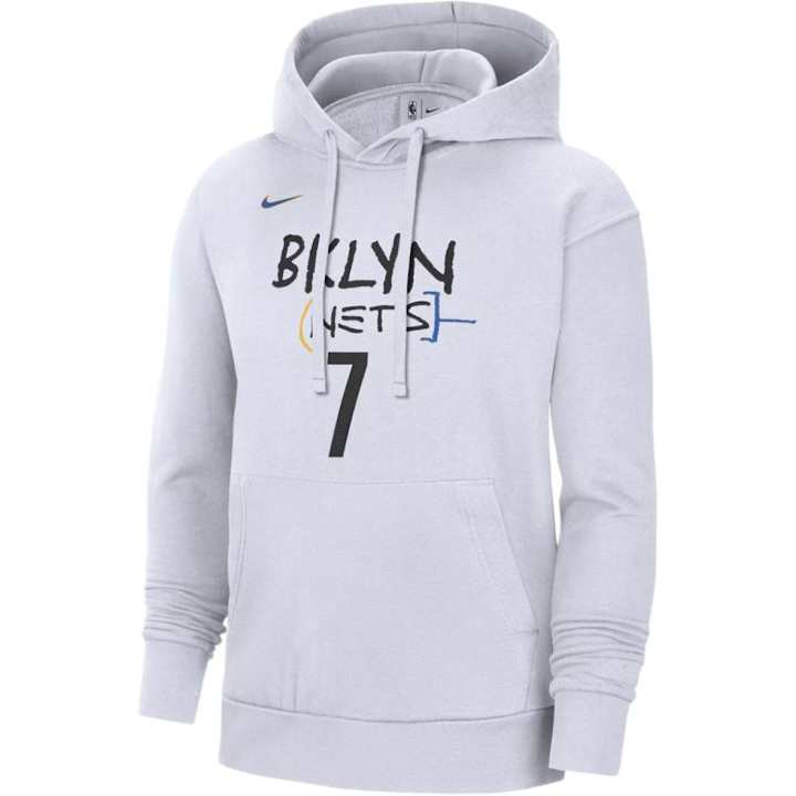 Nike Nike Nba Brooklyn Nets Kevin Durant City Edition Fleece Pullover Loose Fit Hoodie
